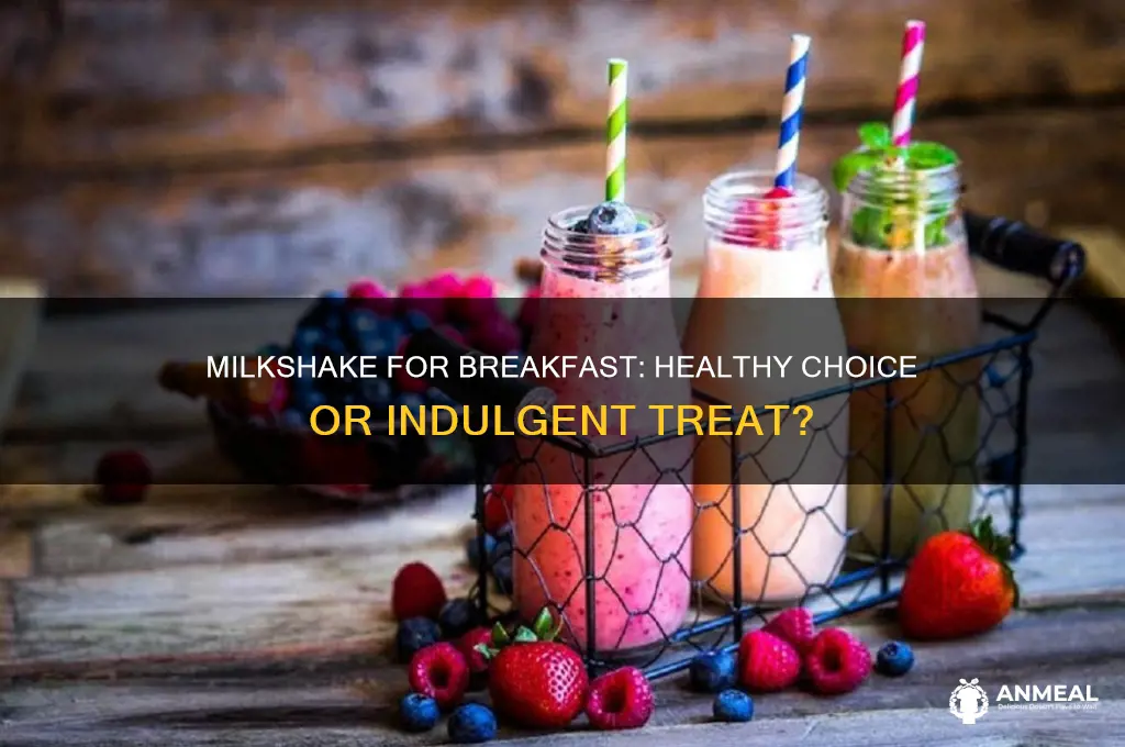 is milkshake a breakfast drink