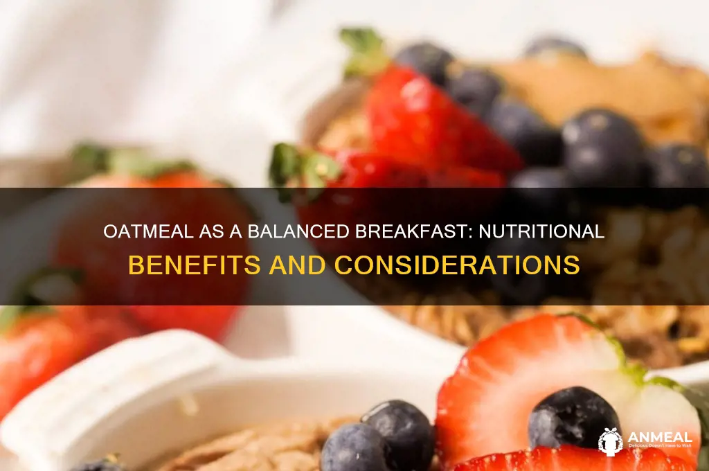 is oatmeal a balanced breakfast