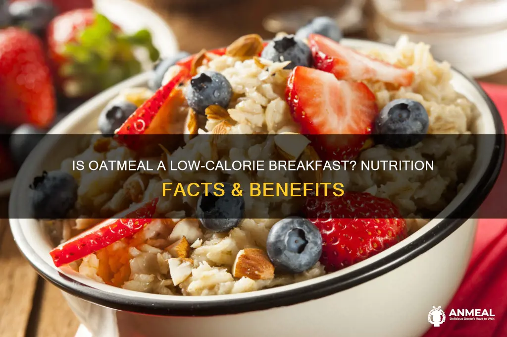 is oatmeal low calorie breakfast