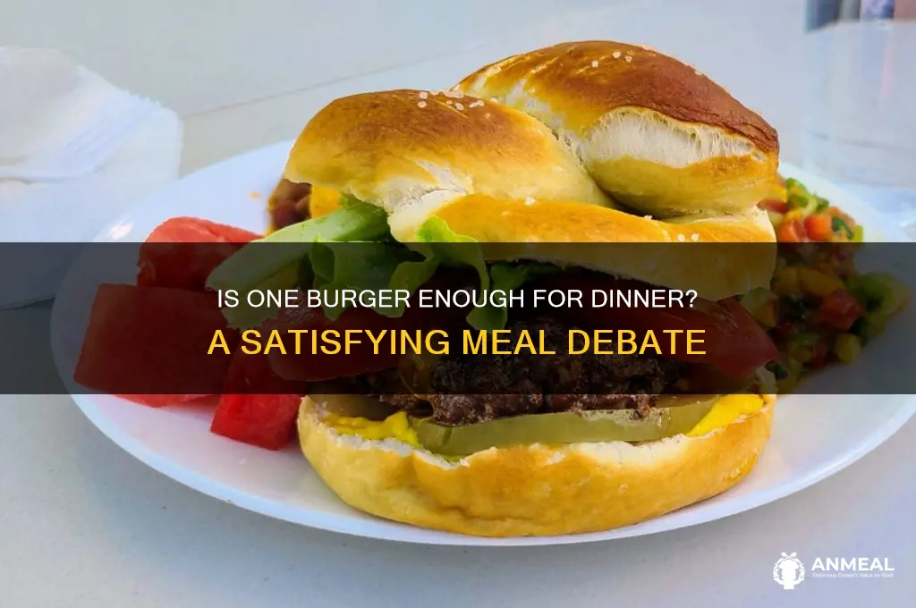 is one burger enough for dinner