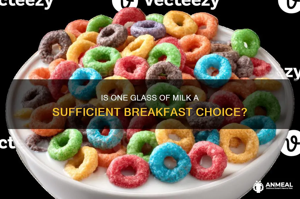 is one glass of milk enough for breakfast