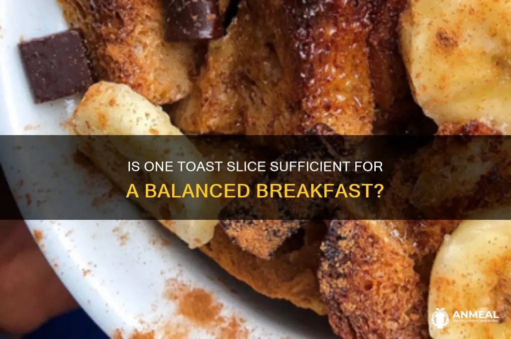 is one piece of toast enough for breakfast