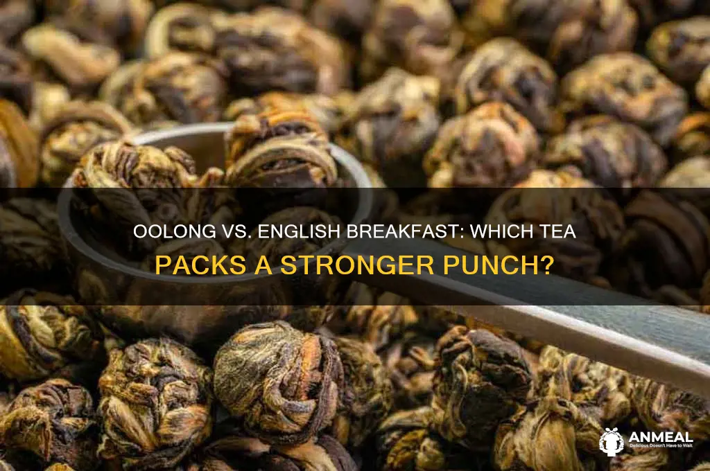 is oolong stronger than english breakfast black tea