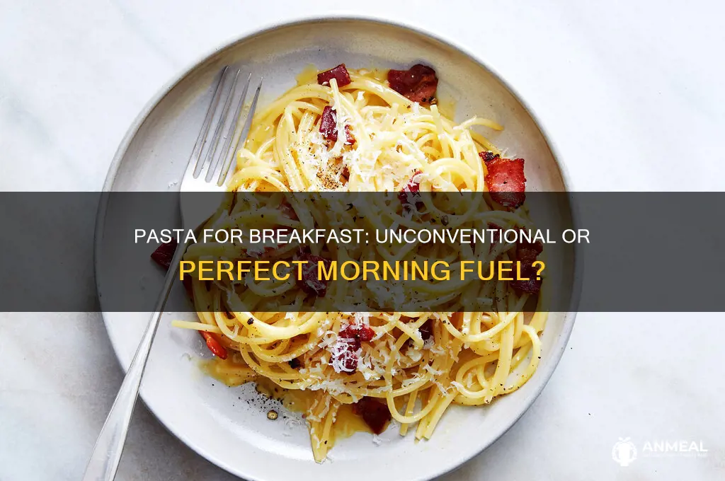 is pasta a breakfast food
