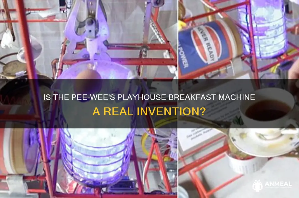 is pee wee breakfast machine real