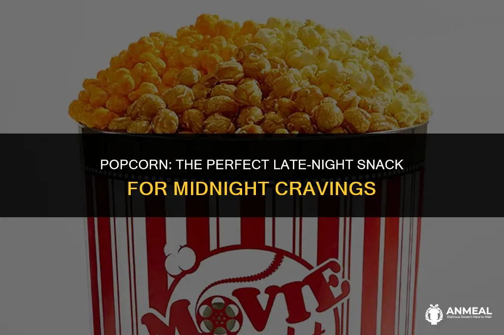 is popcorn a good late night snack