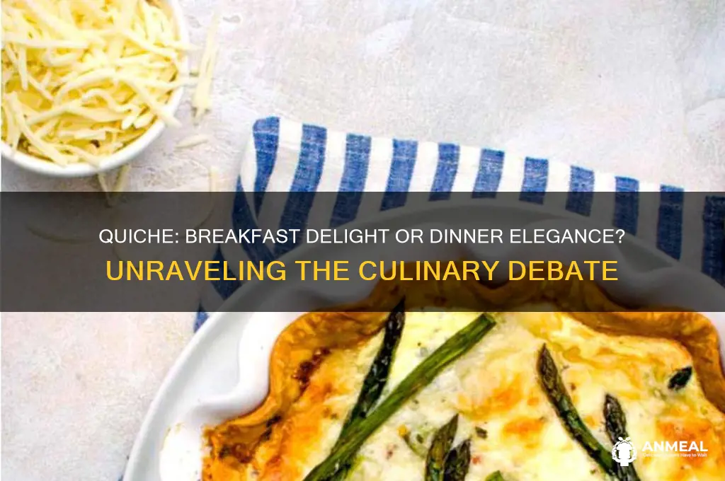 is quiche a breakfast or dinner food