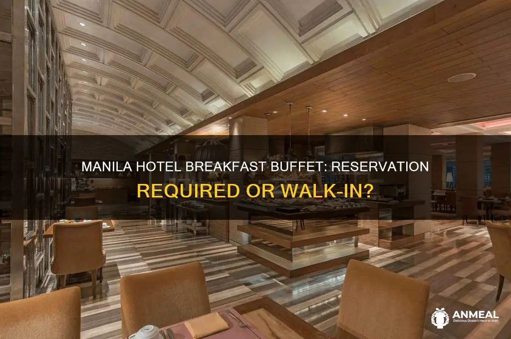is reservation needed for breakfast buffet at the manila hotel