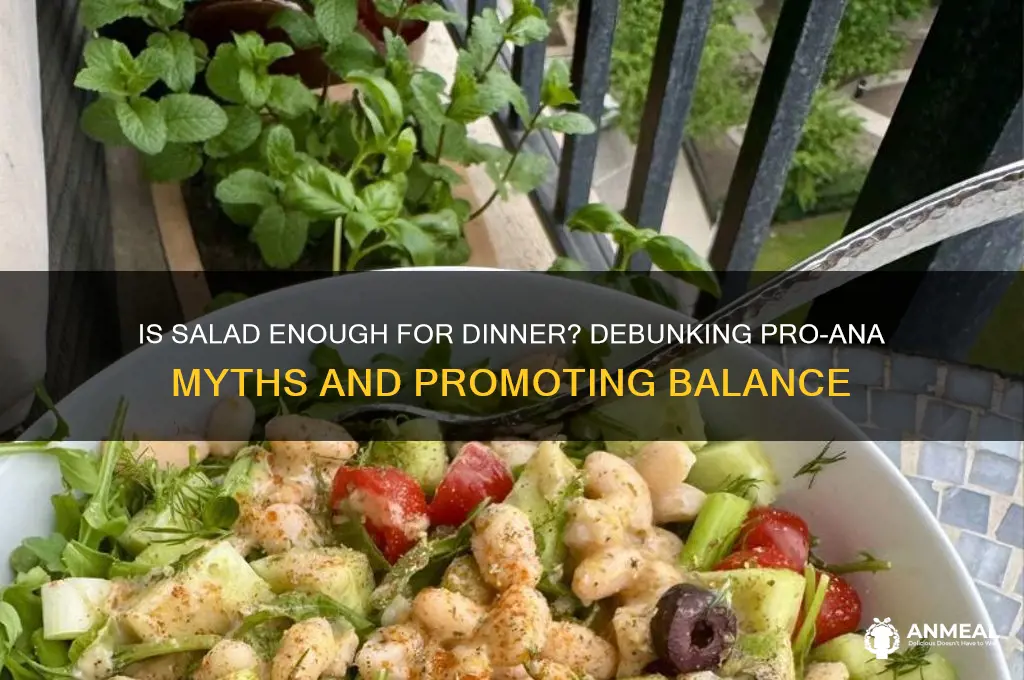 is salad enough for dinner proana