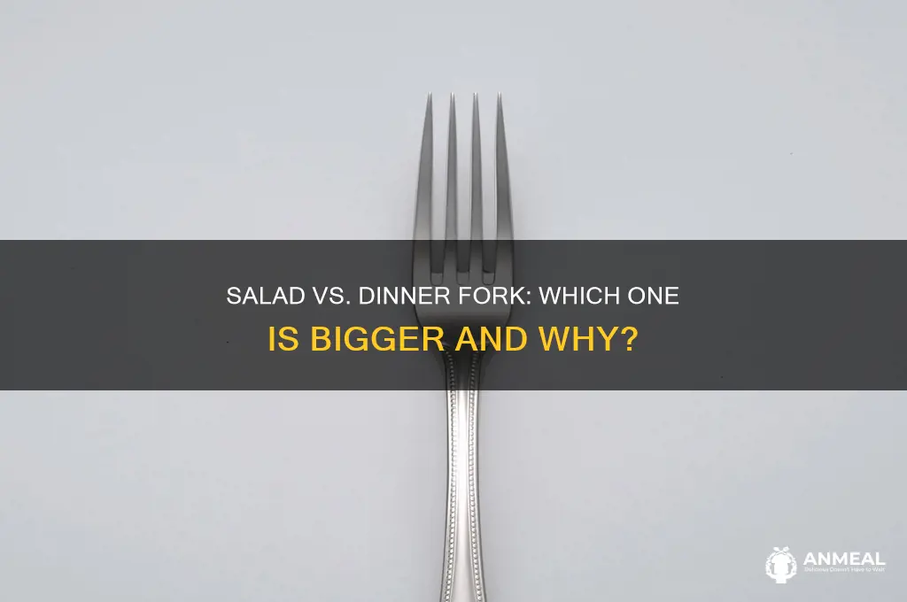 is salad or dinner fork bigger