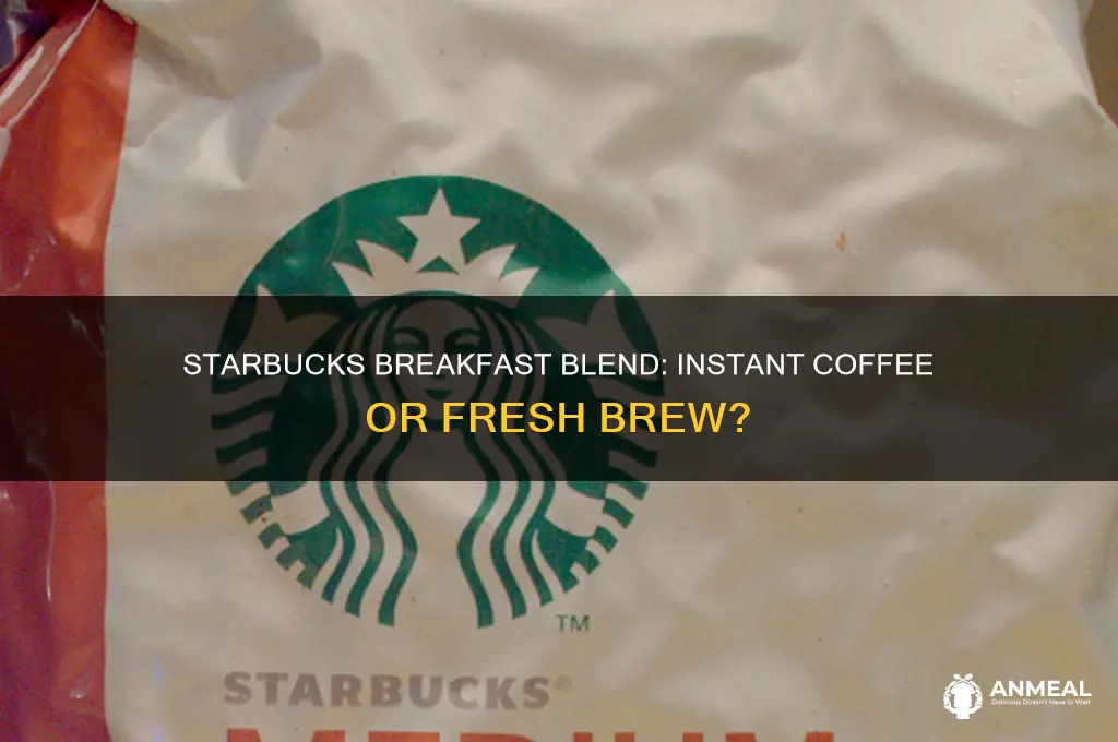 is starbucks breakfast blend instant coffee