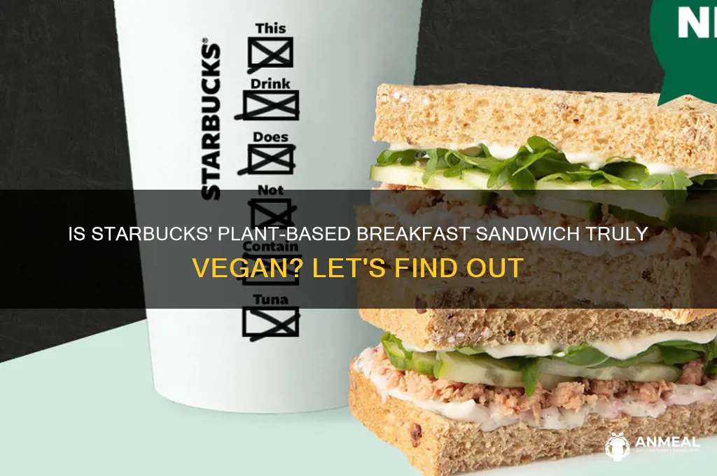 is starbucks plant based breakfast sandwich vegan