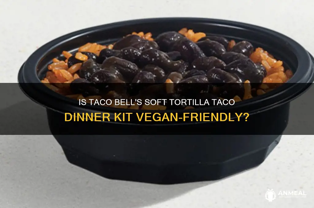 is taco bell soft tortilla taco dinner kit vegan