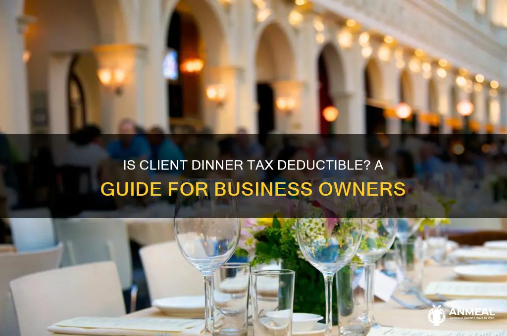 is taking a client to dinner tax deductible