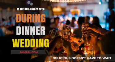 Wedding Dinner Bar Hours: Is It Always Open for Guests?