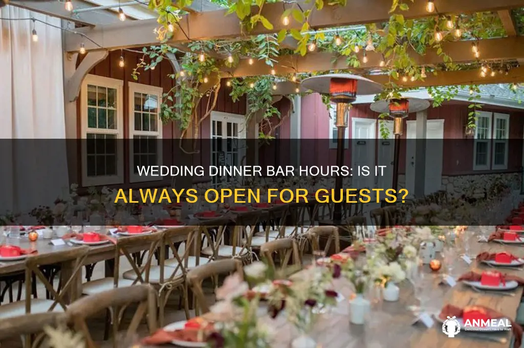 is the bar always open during dinner wedding