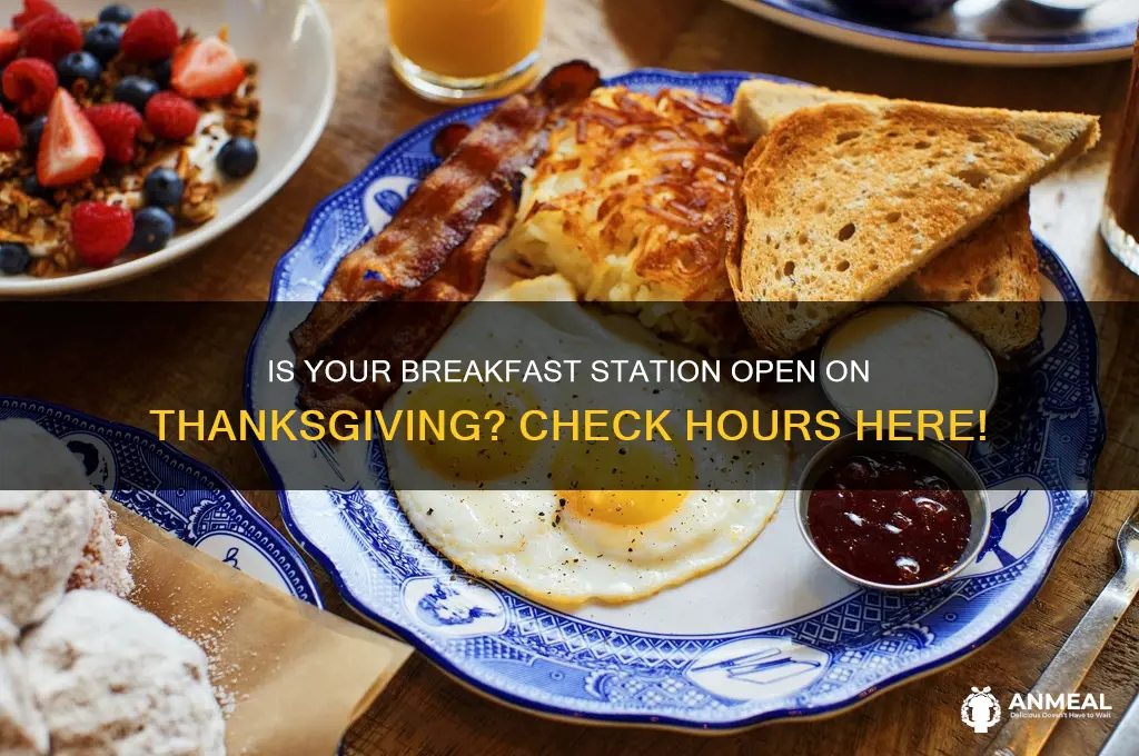 is the breakfast station open on thanksgiving