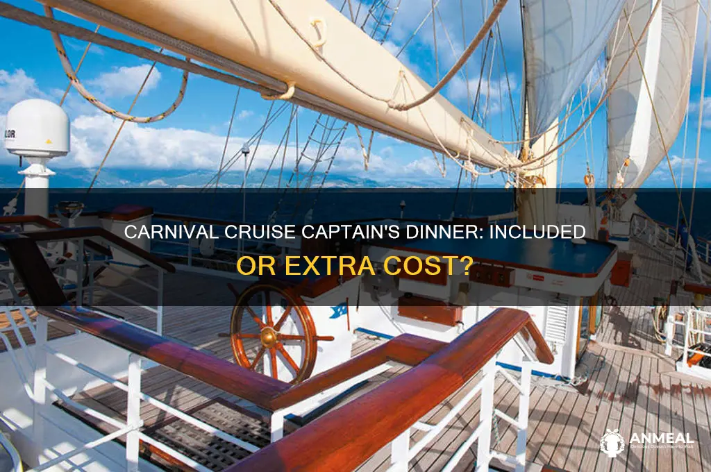 is the captains dinner included on carnival cruise