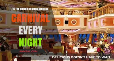 Carnival Cruise Dinner Confirmation: What to Expect Each Evening