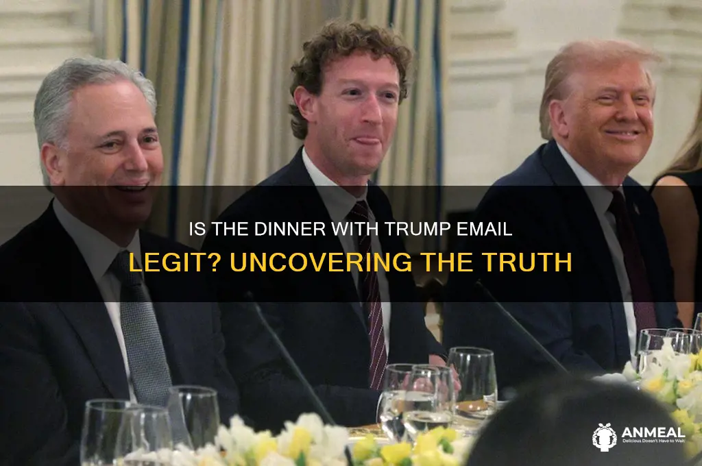 is the dinner with trump email legit