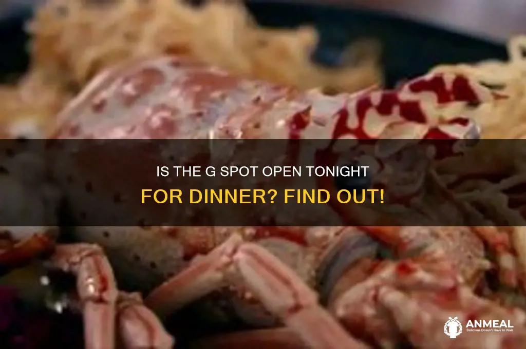 is the g spot open for dinner tonight