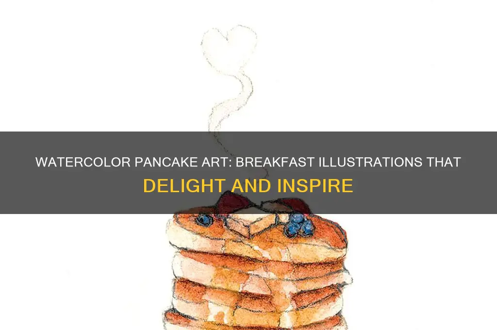 is the illustrations of pancakes for breakfast water color