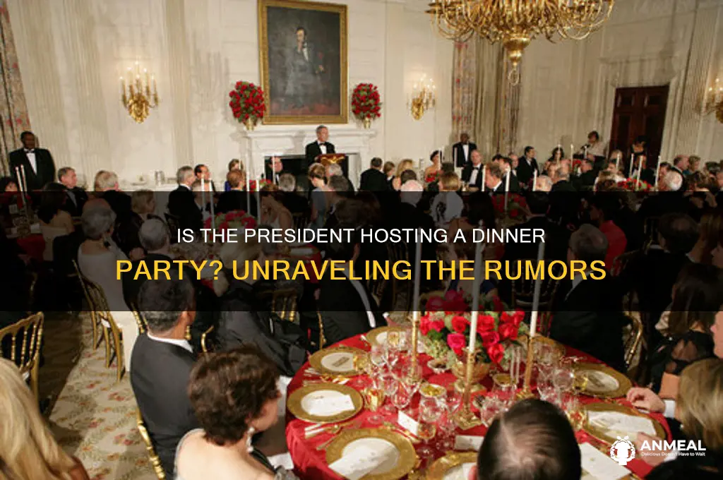 is the president really hosting a dinner party
