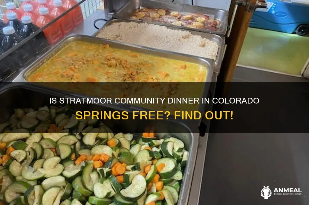 is the stratmoor community dinner in colorado springs free