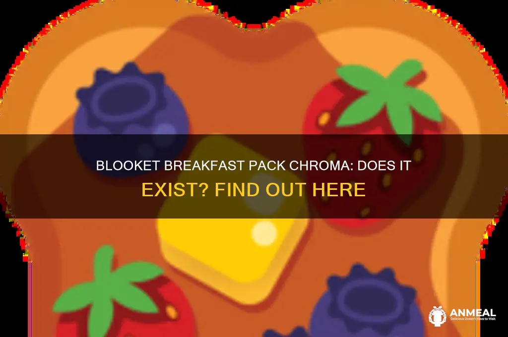 is there a chroma for the breakfast pack in blooket