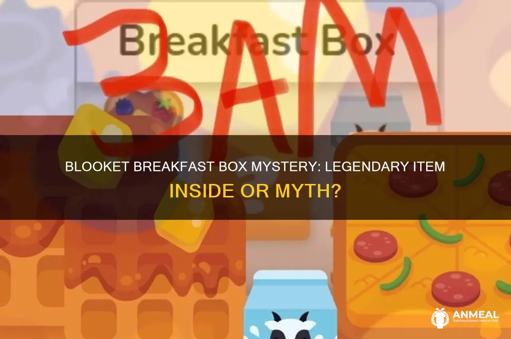 is there a legendary in the breakfast box in blooket
