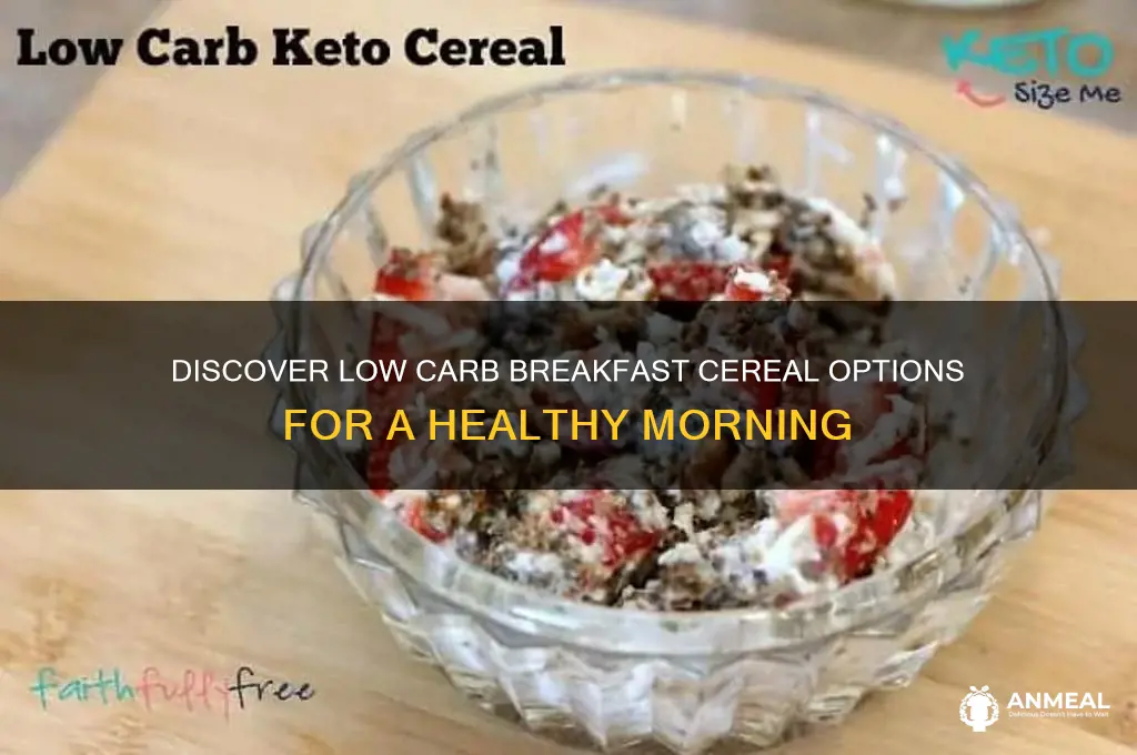 is there a low carb breakfast cereal