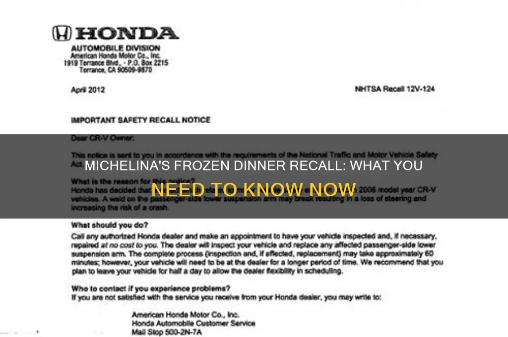 is there a recall on michelina