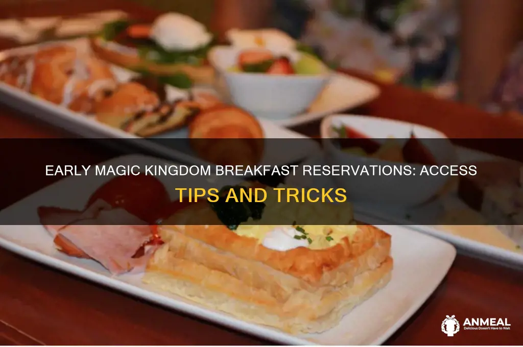 is there early access to magic kingdom for breakfast reservations