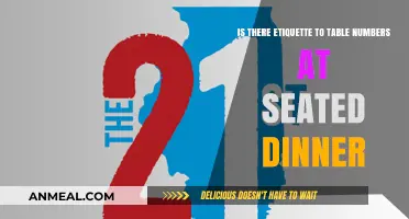 Table Number Etiquette: Mastering Seated Dinner Arrangements with Grace