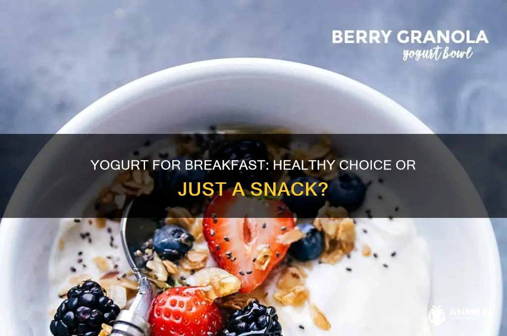 is yogurt a breakfast