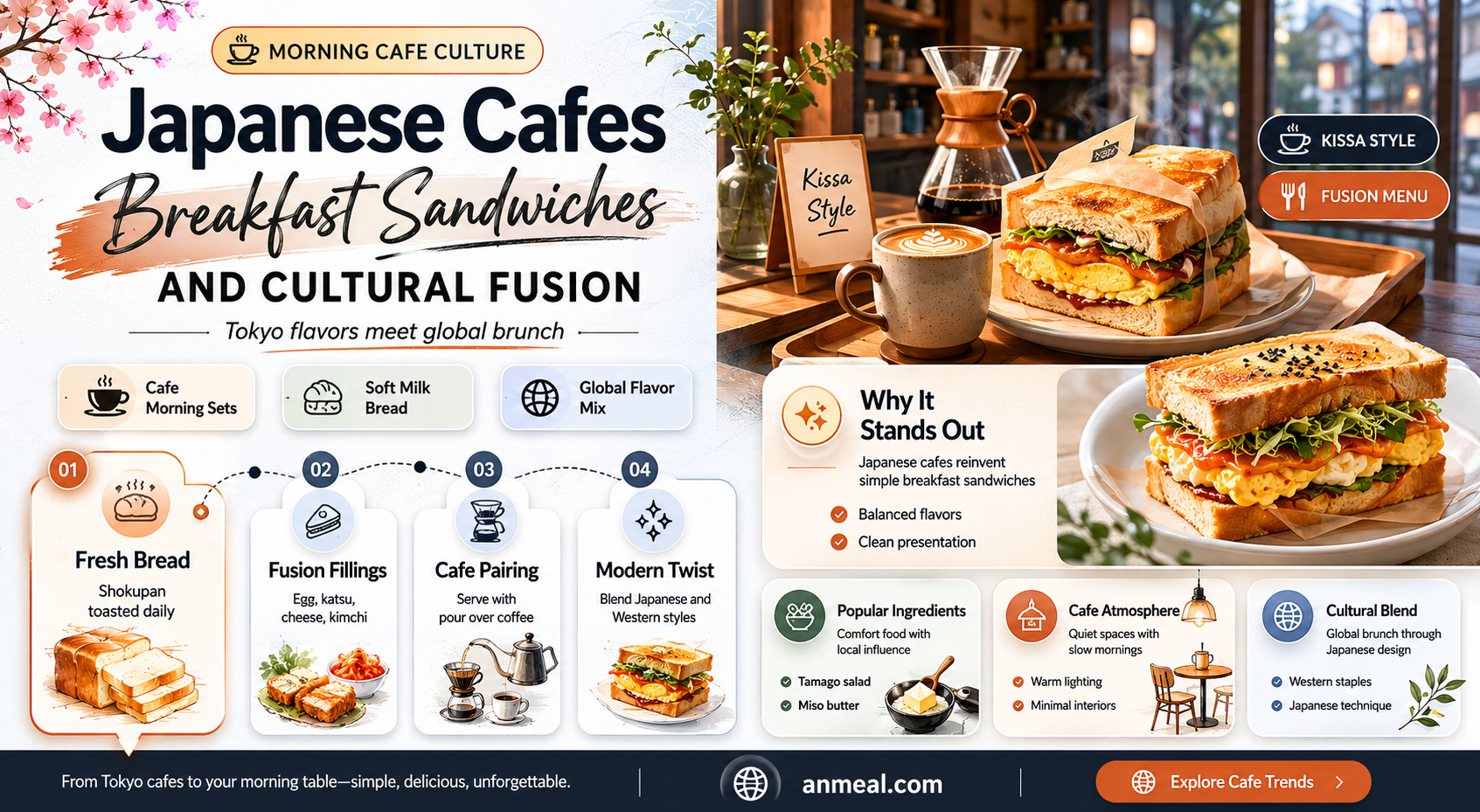 are there breakfast sandwiches at japanese cafes