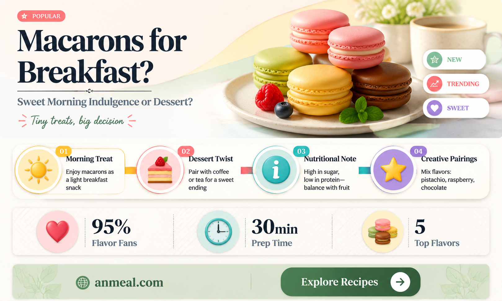 are macarons breakfast food