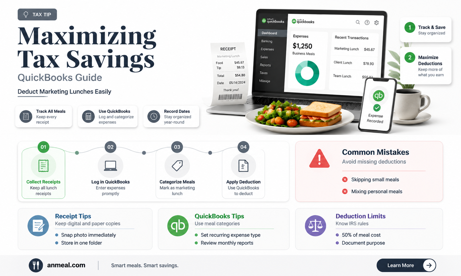 are marketing lunches deductable deductable quickbooks