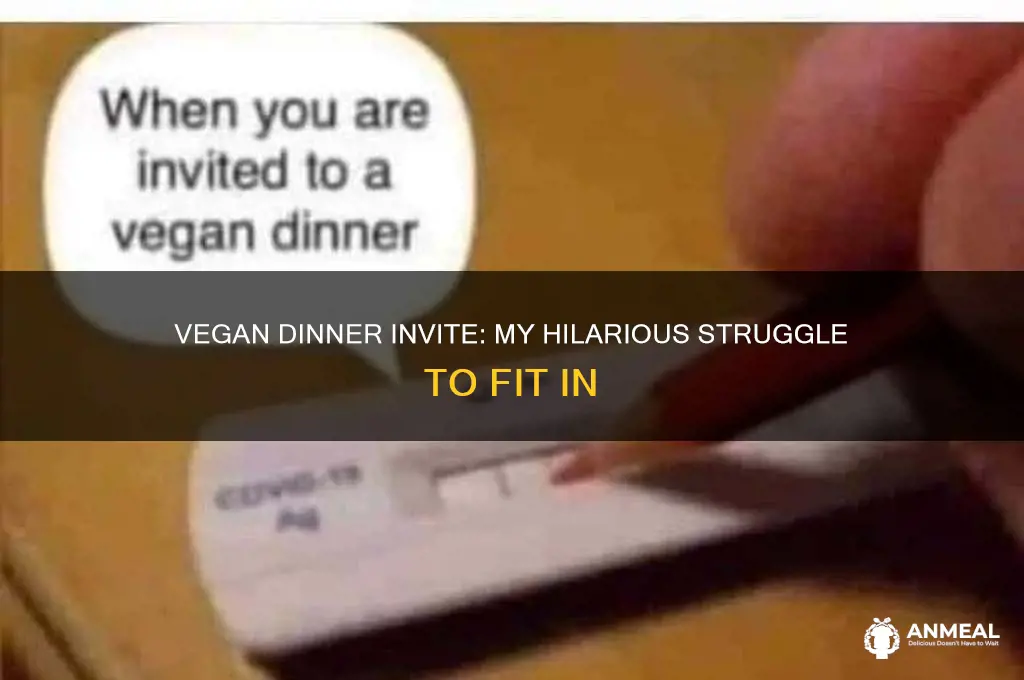 me when my vegan friends invite him to dinner