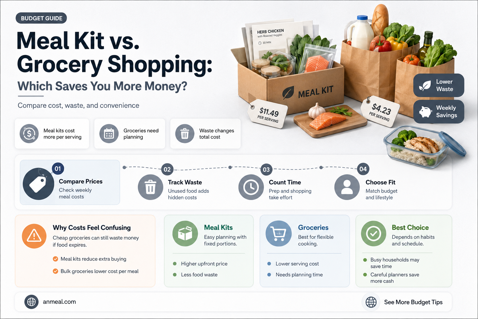 are the mail dinner service cheaper than grocery stores