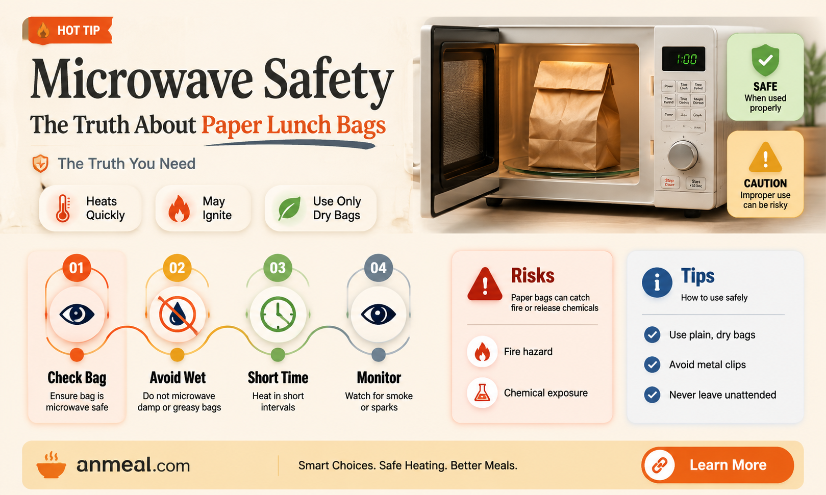 are paper lunch bags safe to put in microwave