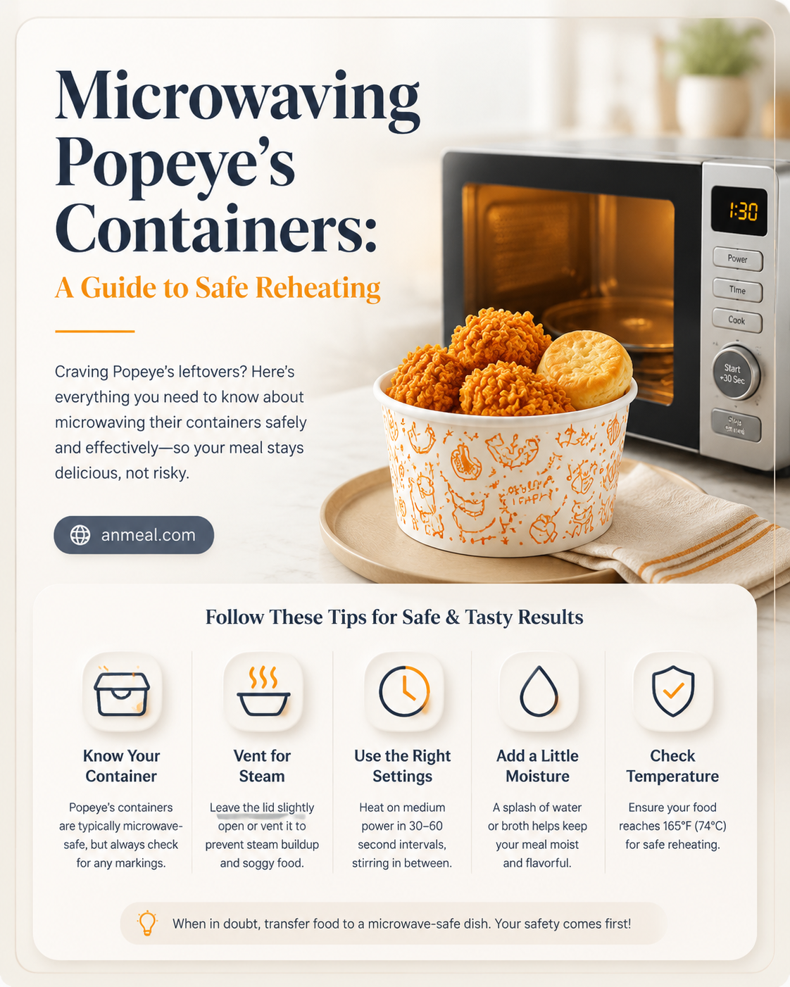 are popeyes containers microwavable
