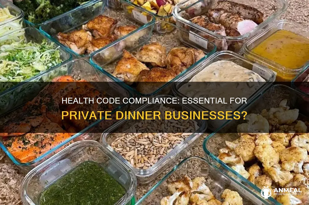 must private dinner business get health code check