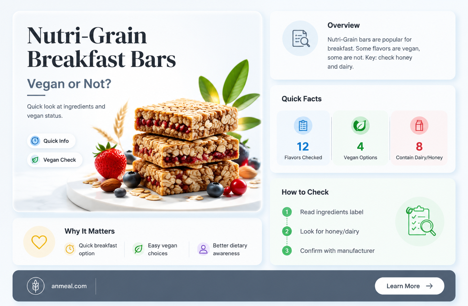 are nutri grain breakfast bars vegan