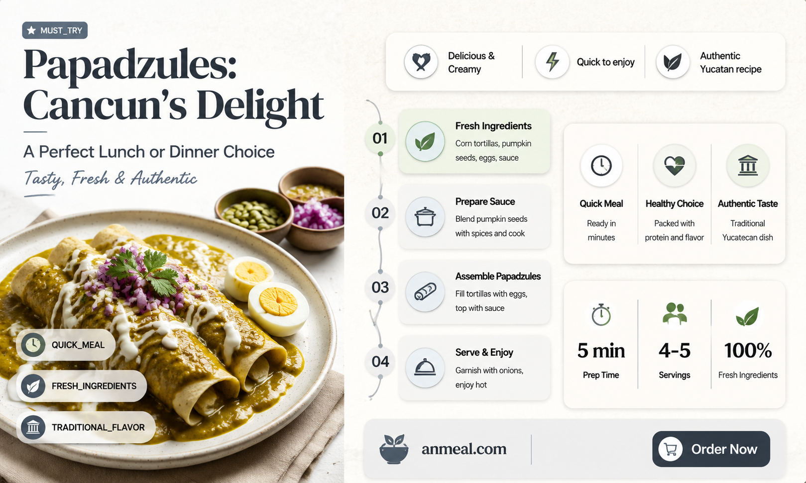 are papadzules for lunch or dinner in cancun