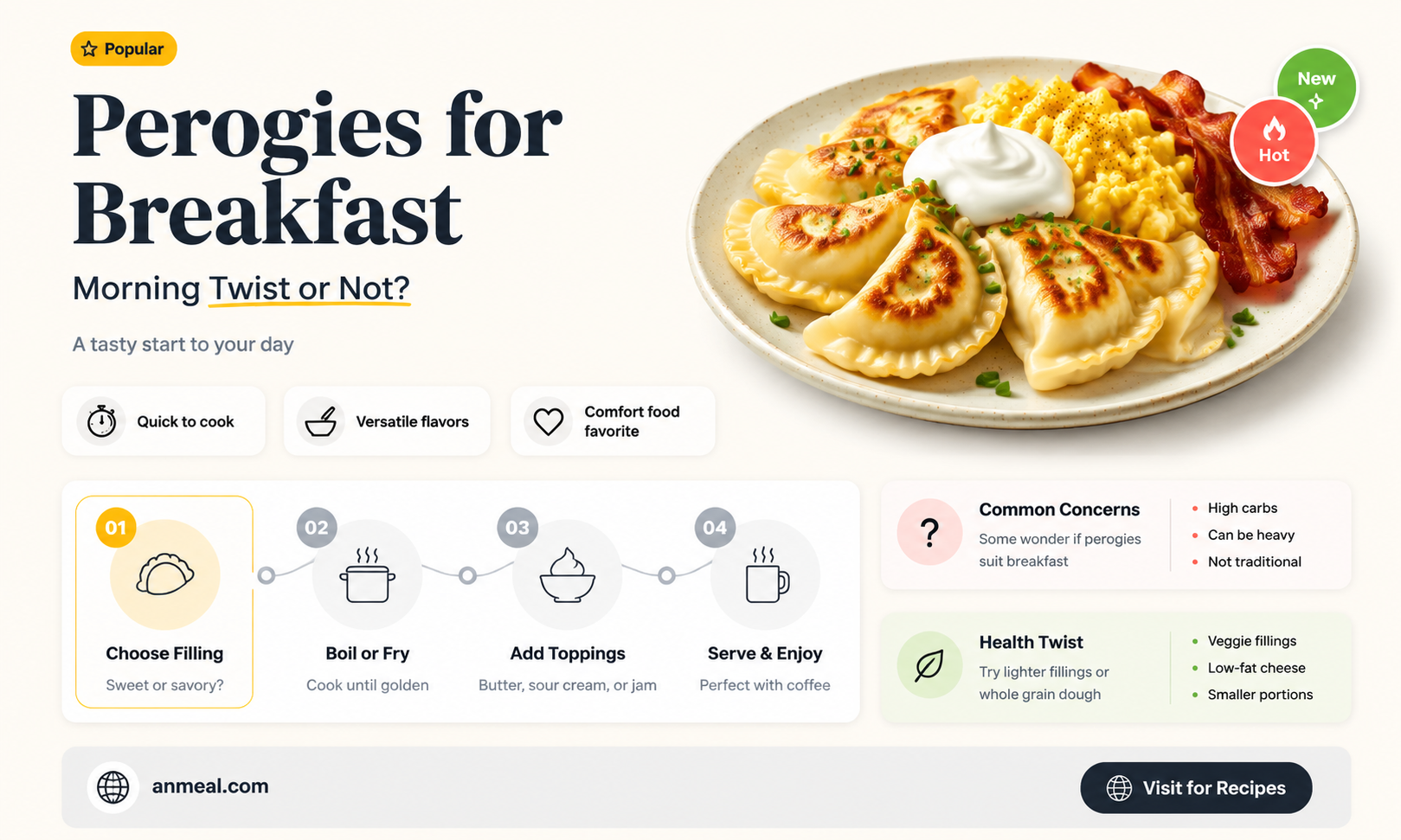 are perogies breakfast food