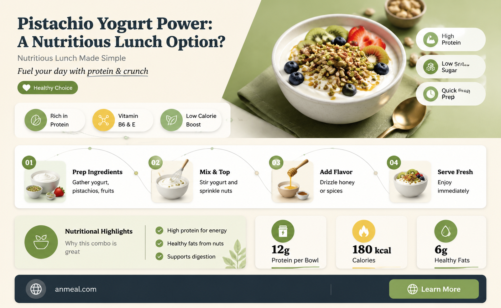 are pistachios yogurt good for lunch