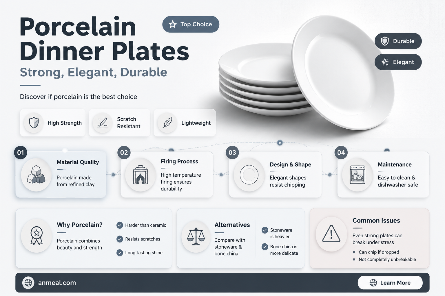 are porcelean dinner plates the strongest