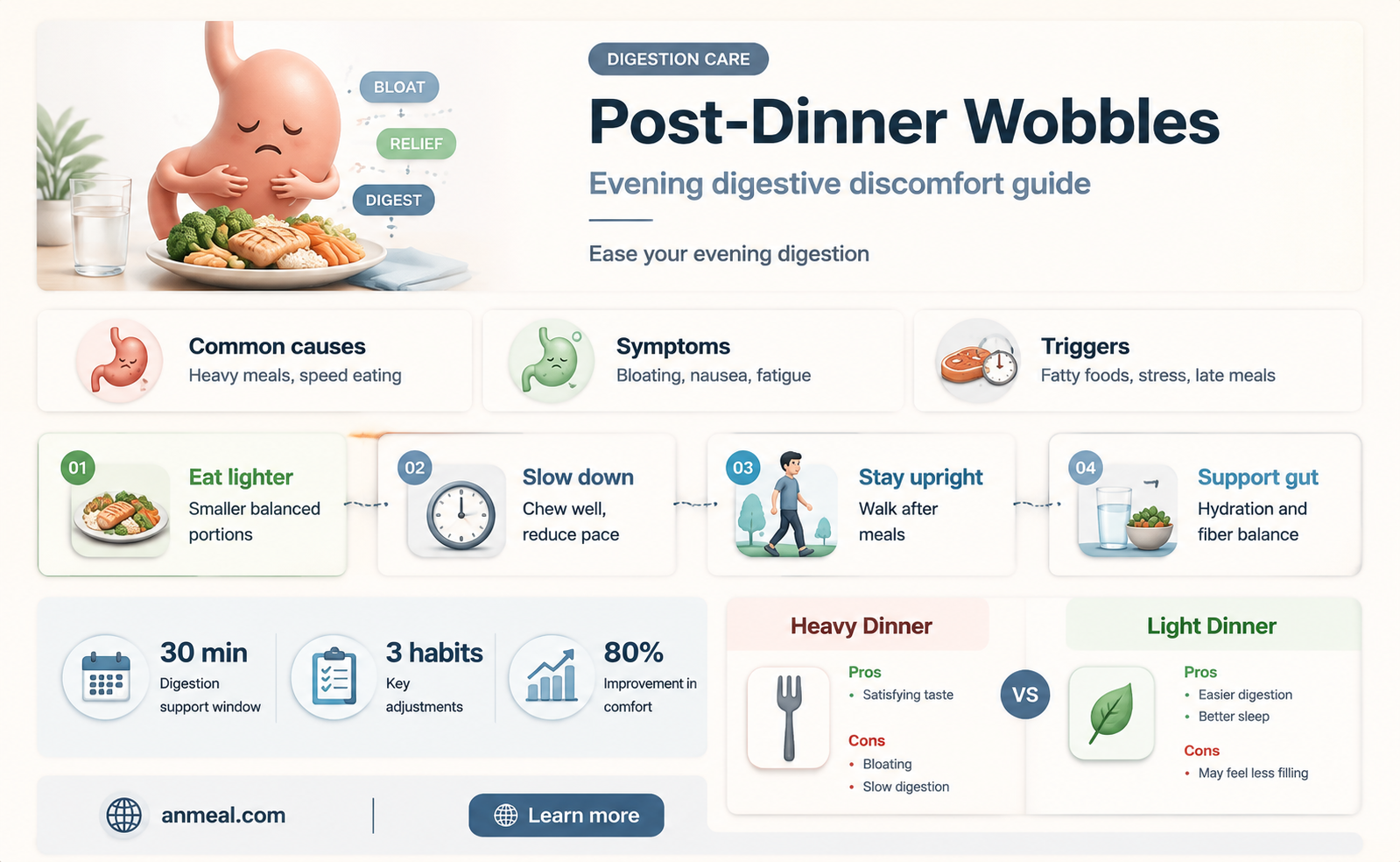 are you wobbling after dinner