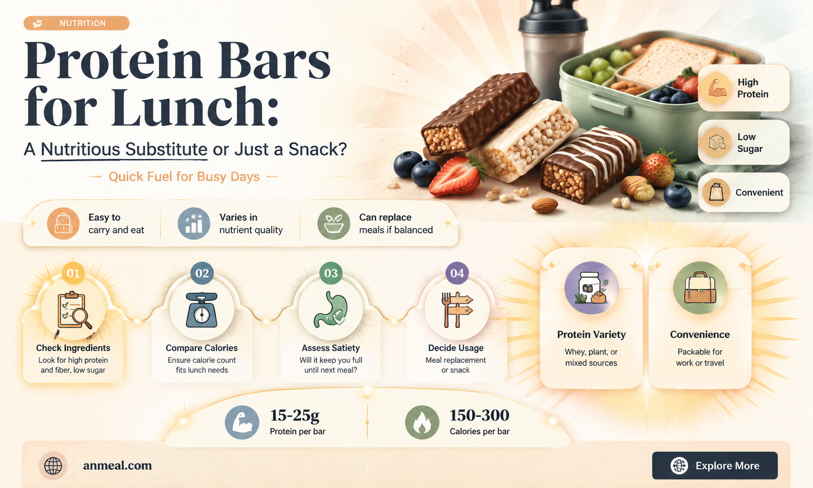 are protein bars good for lunch